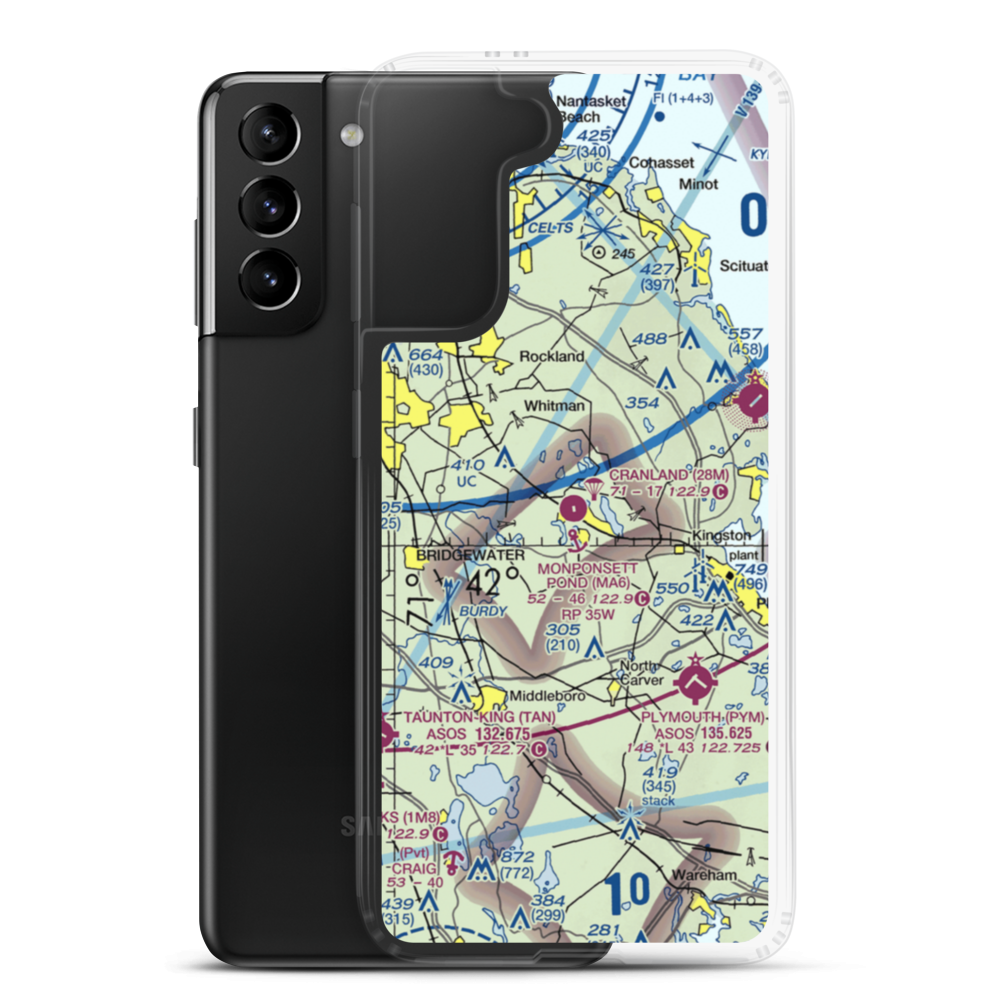 Cranland Airport (28M) VFR Sectional Samsung Case Samsung Galaxy S21 Plus model shown