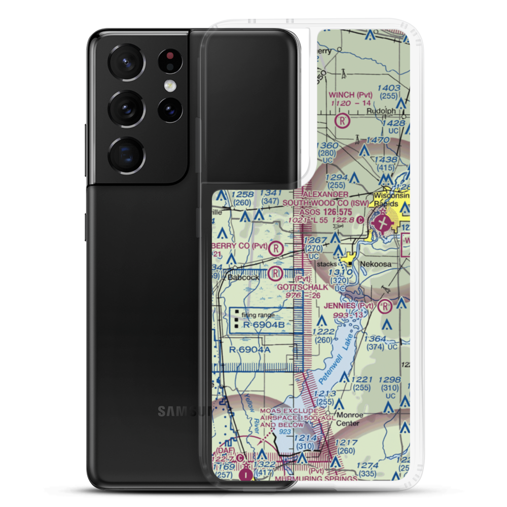 Cranmoor Airstrip (55WI) VFR Sectional Samsung Case Samsung Galaxy S21 Ultra model shown