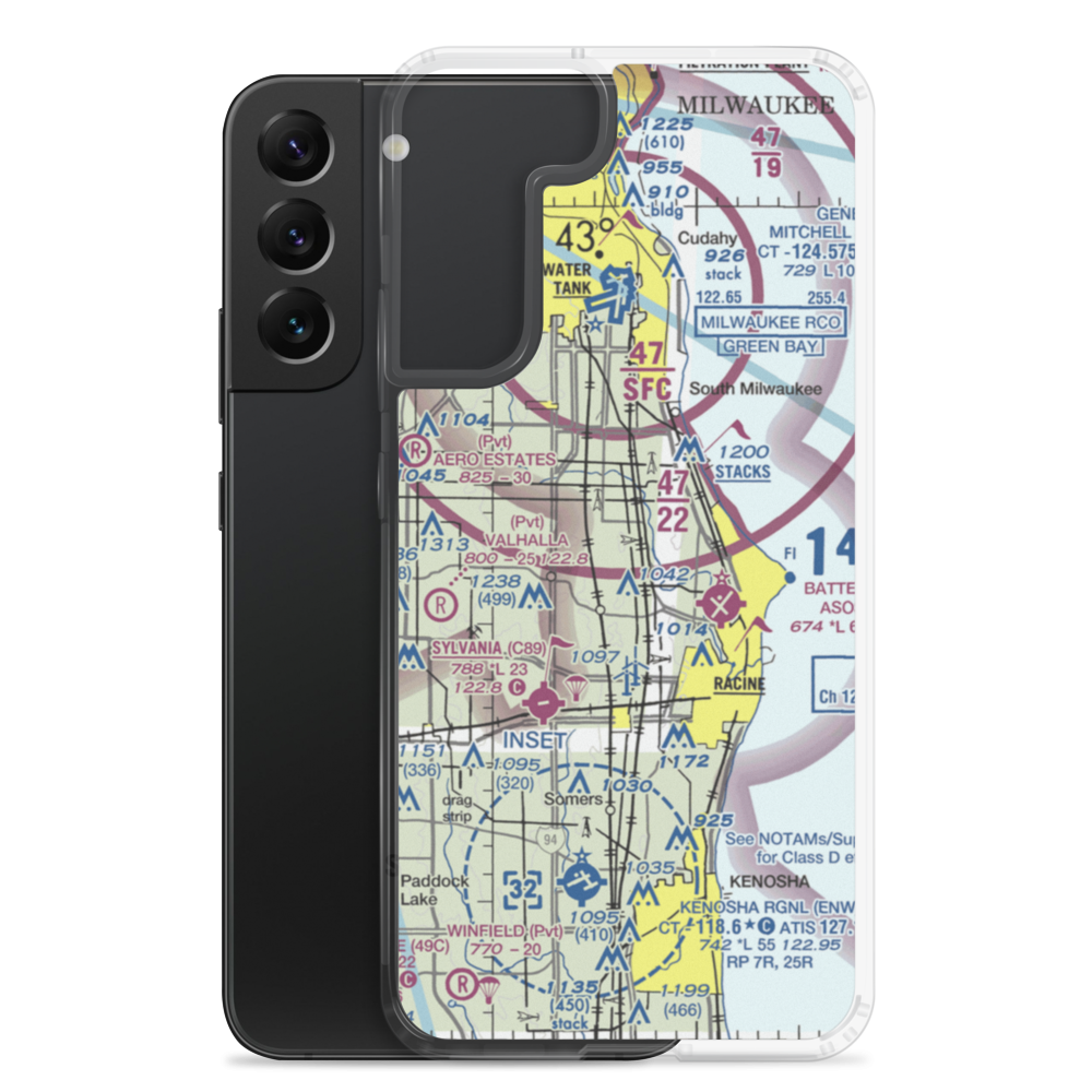 Crash In International Airport (0WI5) VFR Sectional Samsung Case Samsung Galaxy S22 Plus model shown