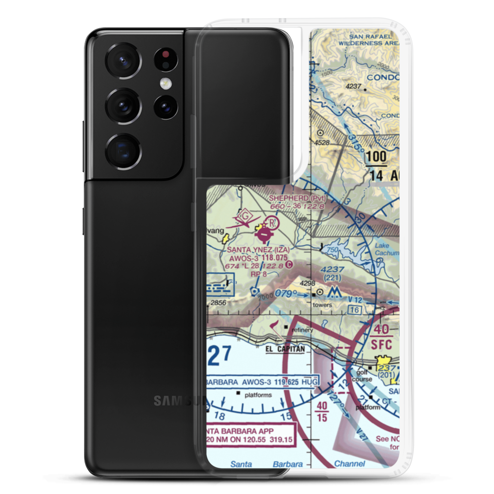 Crawford Airport (0CA3) VFR Sectional Samsung Case Samsung Galaxy S21 Ultra model shown