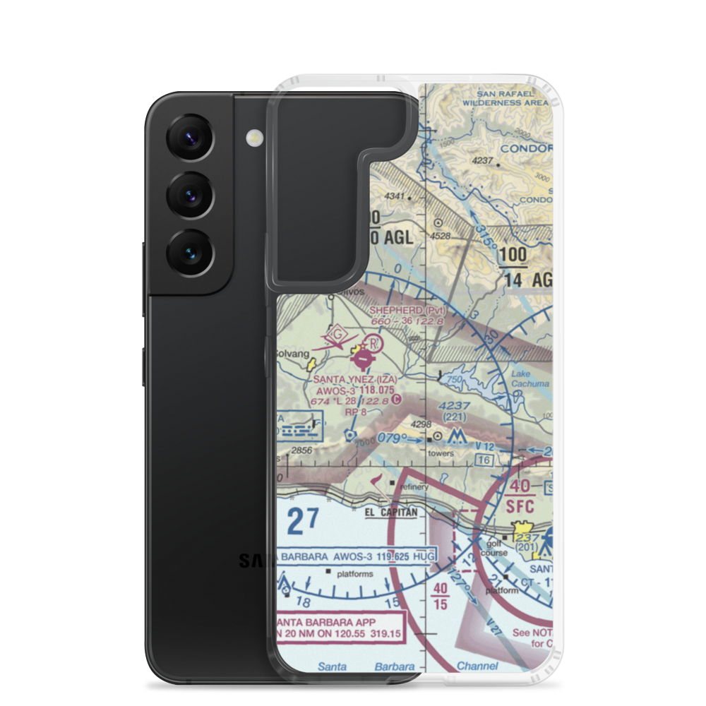 Crawford Airport (0CA3) VFR Sectional Samsung Case Samsung Galaxy S22 model shown