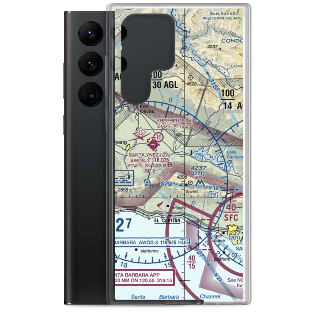 Crawford Airport (0CA3) VFR Sectional Samsung Case Samsung Galaxy S22 Ultra model shown