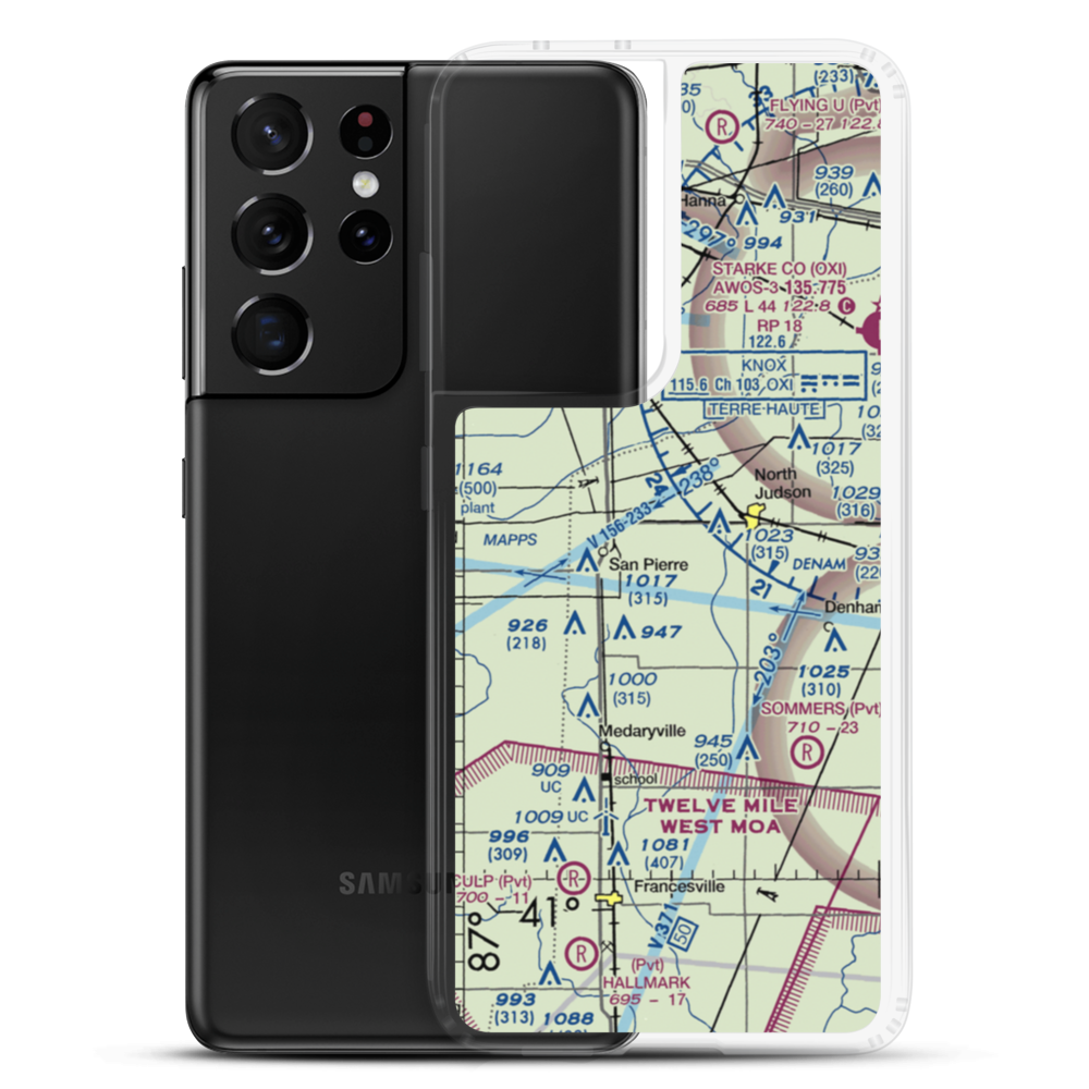 Crawford Field (II90) VFR Sectional Samsung Case Samsung Galaxy S21 Ultra model shown