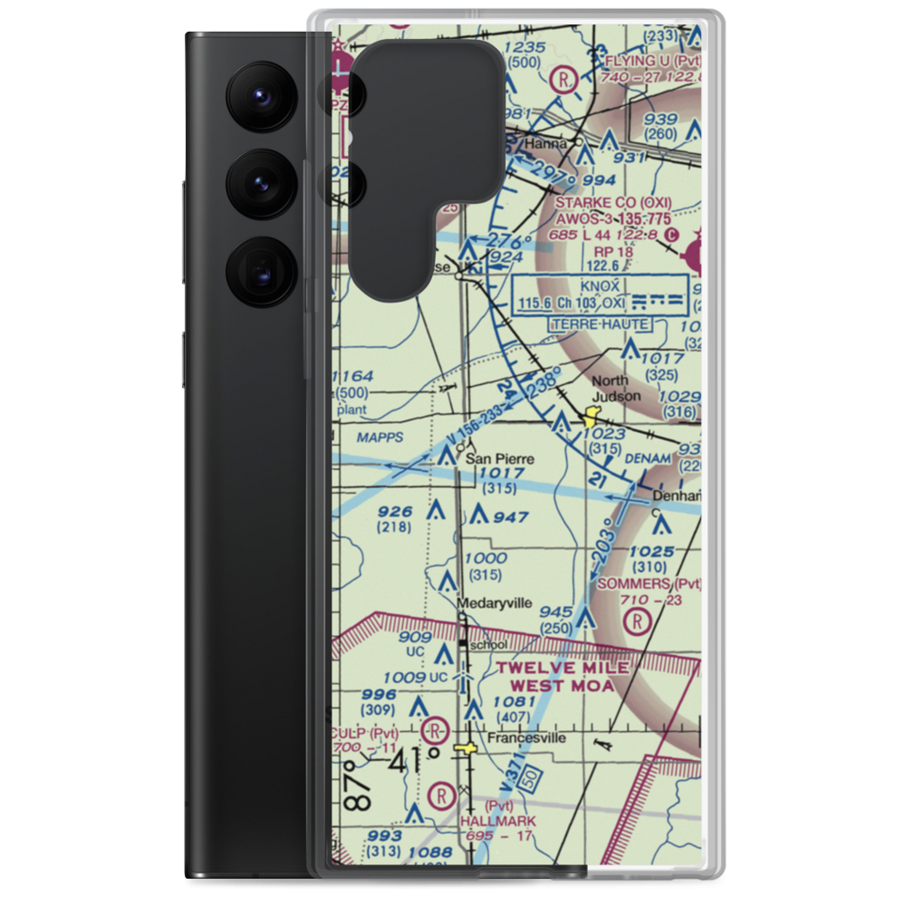 Crawford Field (II90) VFR Sectional Samsung Case Samsung Galaxy S22 Ultra model shown