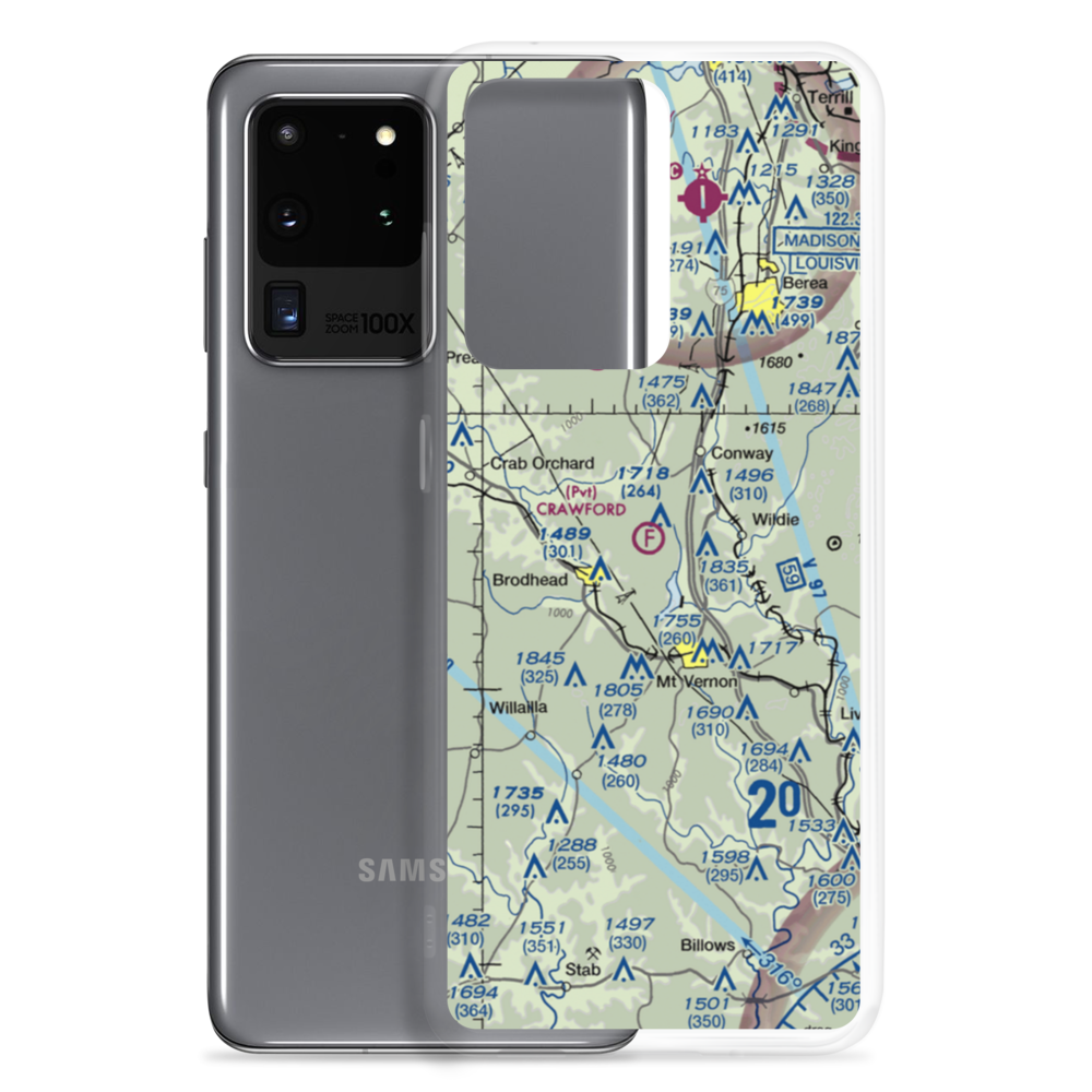 Crawford Ultralightport (95KY) VFR Sectional Samsung Case Samsung Galaxy S20 Ultra model shown
