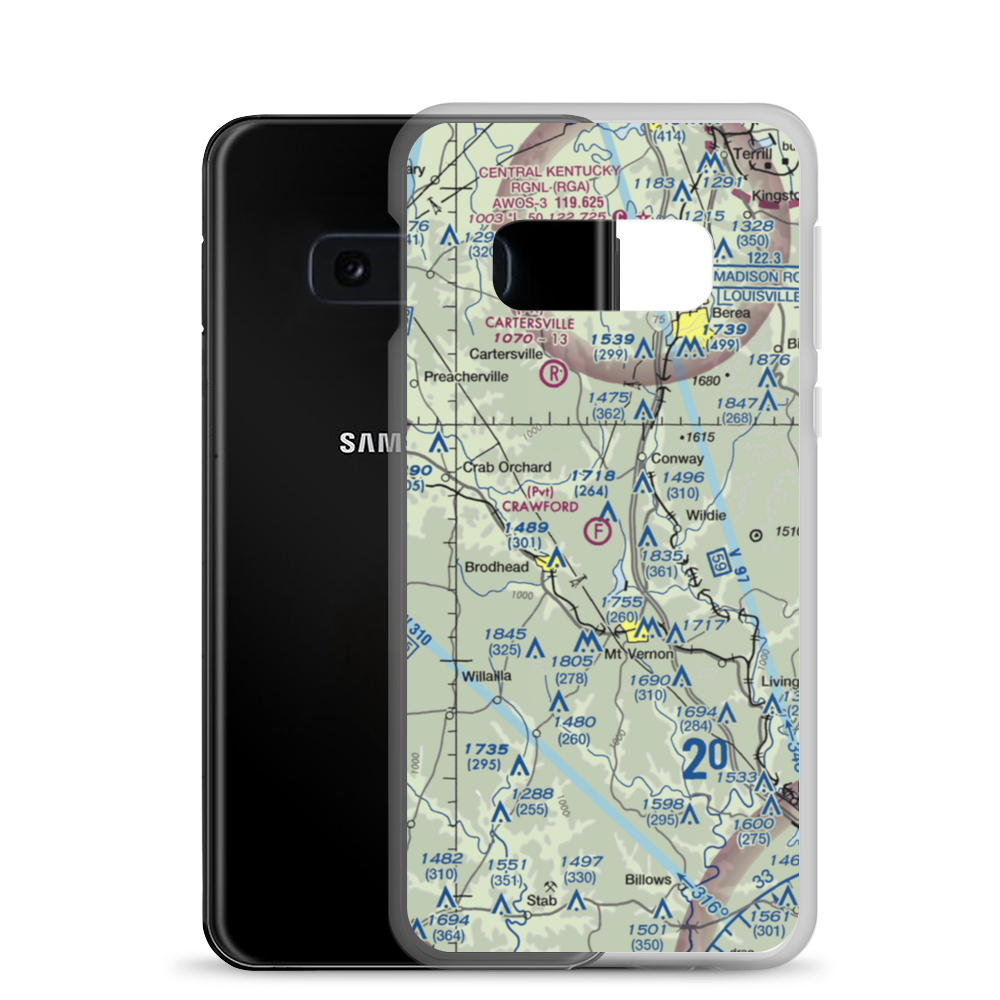 Crawford Ultralightport (95KY) VFR Sectional Samsung Case Samsung Galaxy S10e model shown