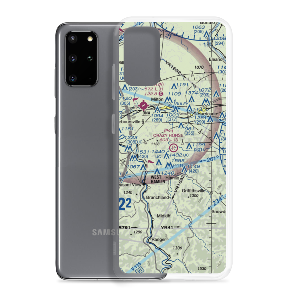 Crazy Horse Airport (12WV) VFR Sectional Samsung Case Samsung Galaxy S20 Plus model shown