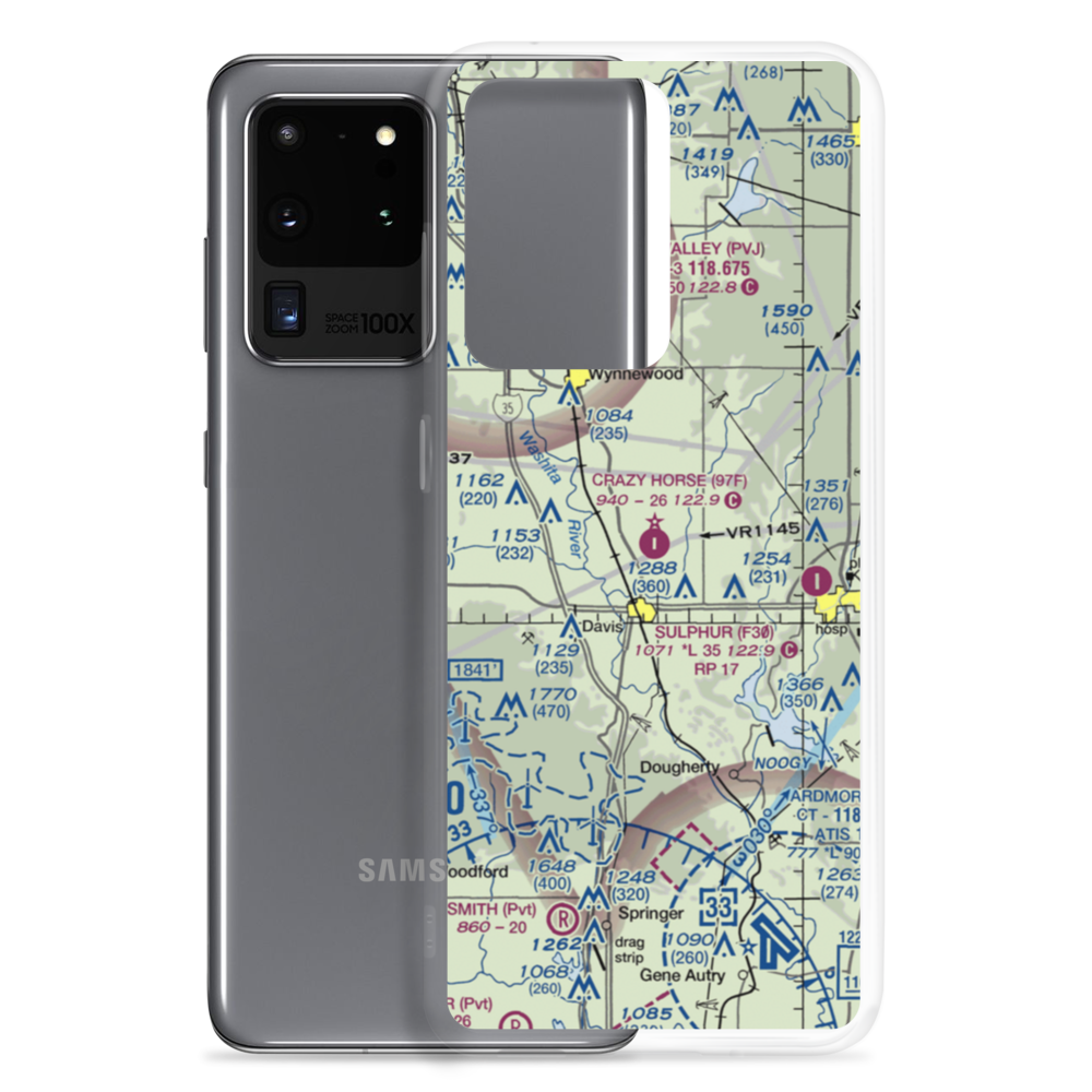 Crazy Horse Municipal Airport (97F) VFR Sectional Samsung Case Samsung Galaxy S20 Ultra model shown