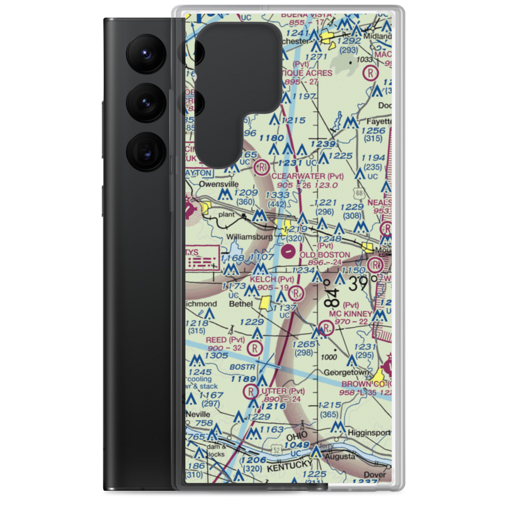 Creager Airport (3OH7) VFR Sectional Samsung Case Samsung Galaxy S22 Ultra model shown
