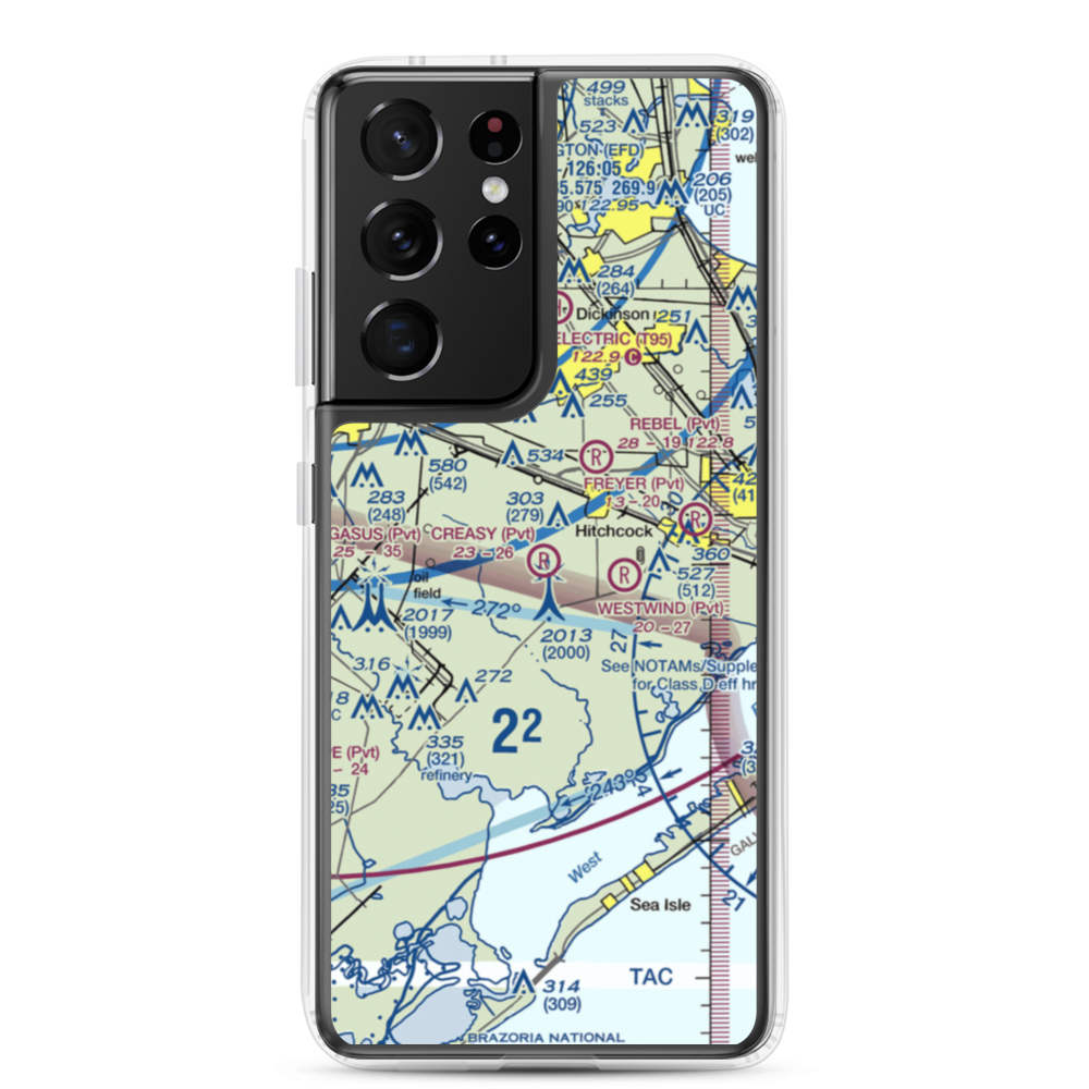 Creasy Airport (5TA5) VFR Sectional Samsung Case Samsung Galaxy S21 Ultra model shown