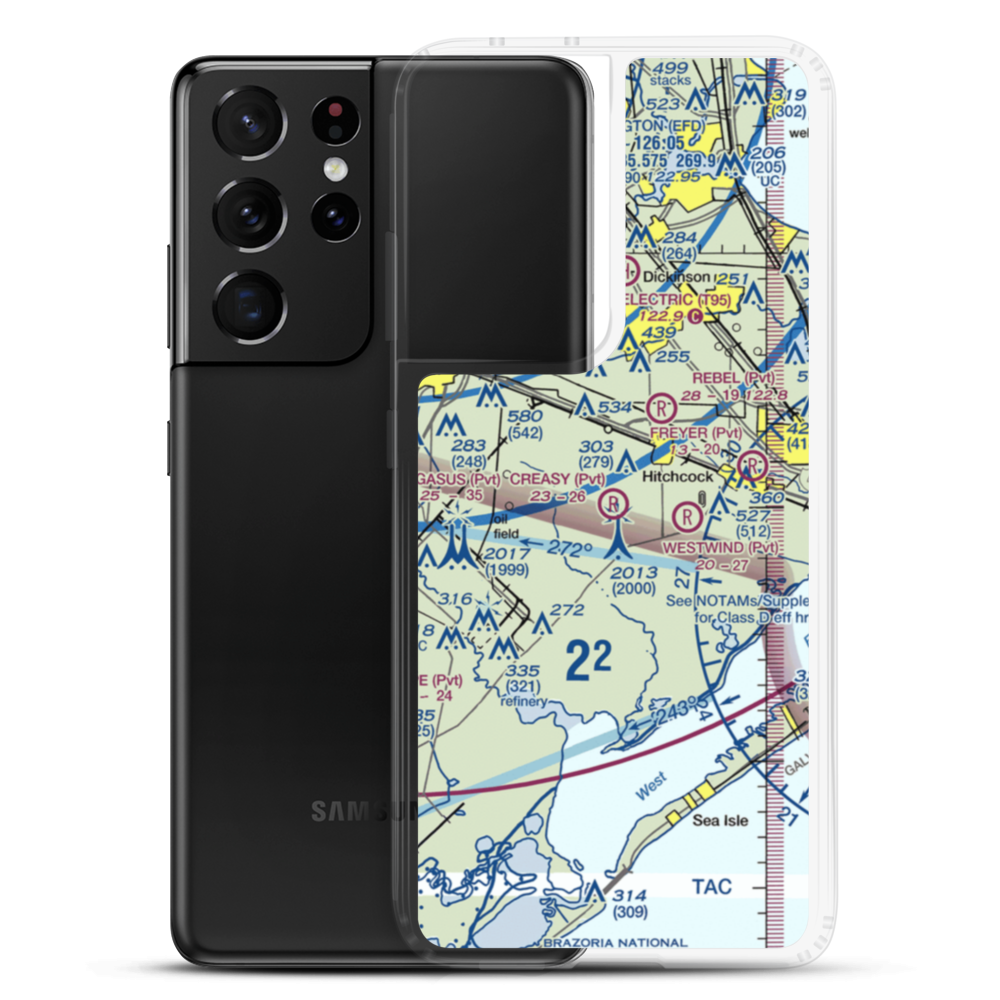 Creasy Airport (5TA5) VFR Sectional Samsung Case Samsung Galaxy S21 Ultra model shown