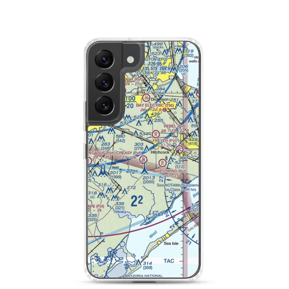 Creasy Airport (5TA5) VFR Sectional Samsung Case Samsung Galaxy S22 model shown