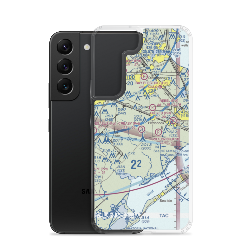 Creasy Airport (5TA5) VFR Sectional Samsung Case Samsung Galaxy S22 model shown