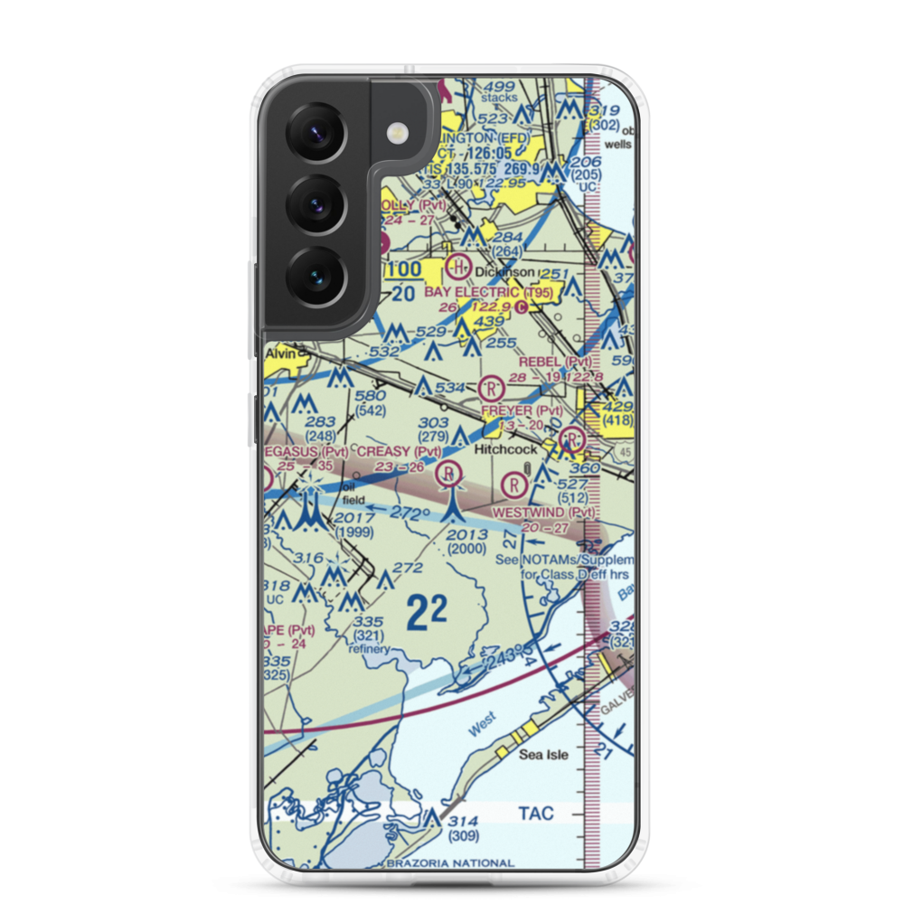 Creasy Airport (5TA5) VFR Sectional Samsung Case Samsung Galaxy S22 Plus model shown