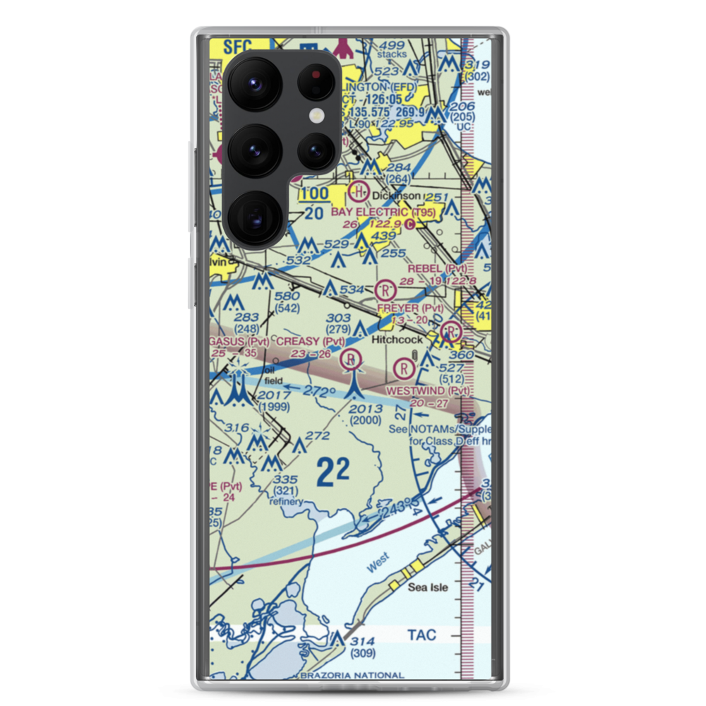 Creasy Airport (5TA5) VFR Sectional Samsung Case Samsung Galaxy S22 Ultra model shown