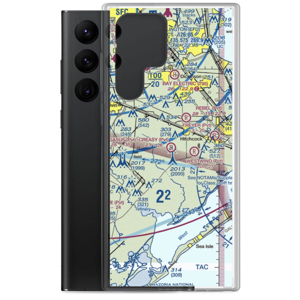 Creasy Airport (5TA5) VFR Sectional Samsung Case Samsung Galaxy S22 Ultra model shown