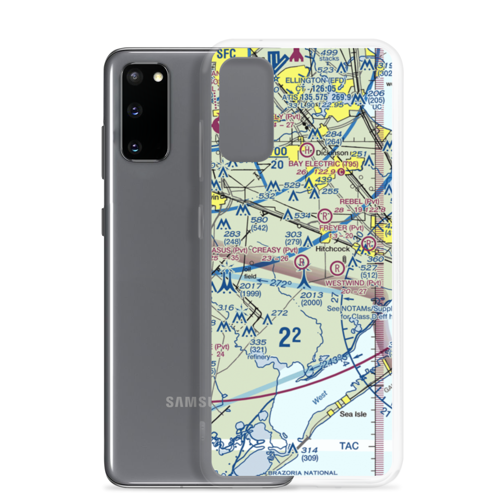 Creasy Airport (5TA5) VFR Sectional Samsung Case Samsung Galaxy S20 model shown