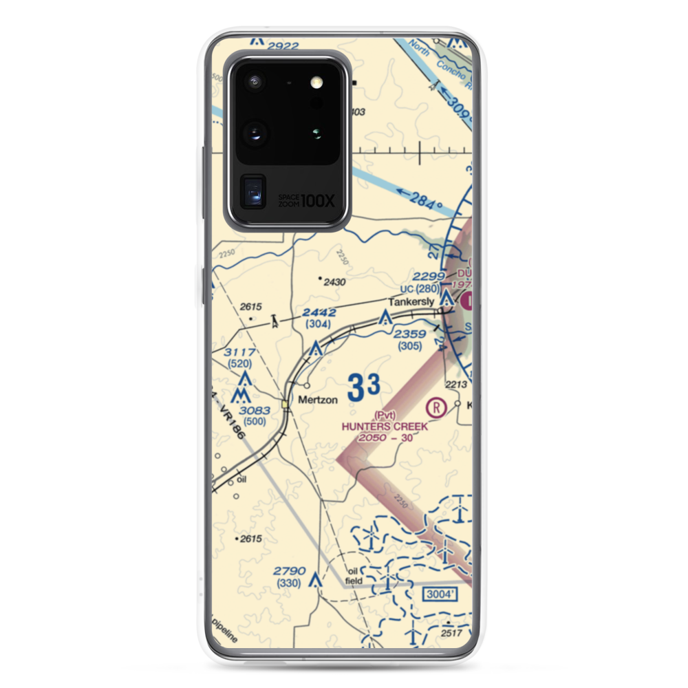 Creekside Airport (03XS) VFR Sectional Samsung Case Samsung Galaxy S20 Ultra model shown