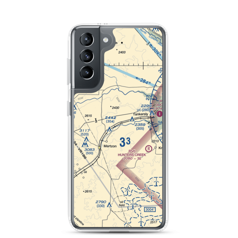 Creekside Airport (03XS) VFR Sectional Samsung Case Samsung Galaxy S21 model shown