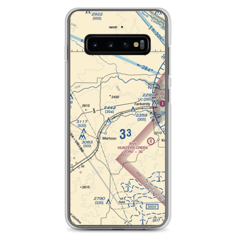 Creekside Airport (03XS) VFR Sectional Samsung Case Samsung Galaxy S10+ model shown
