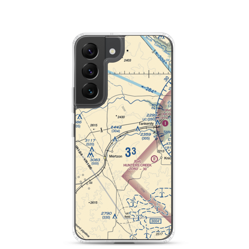 Creekside Airport (03XS) VFR Sectional Samsung Case Samsung Galaxy S22 model shown
