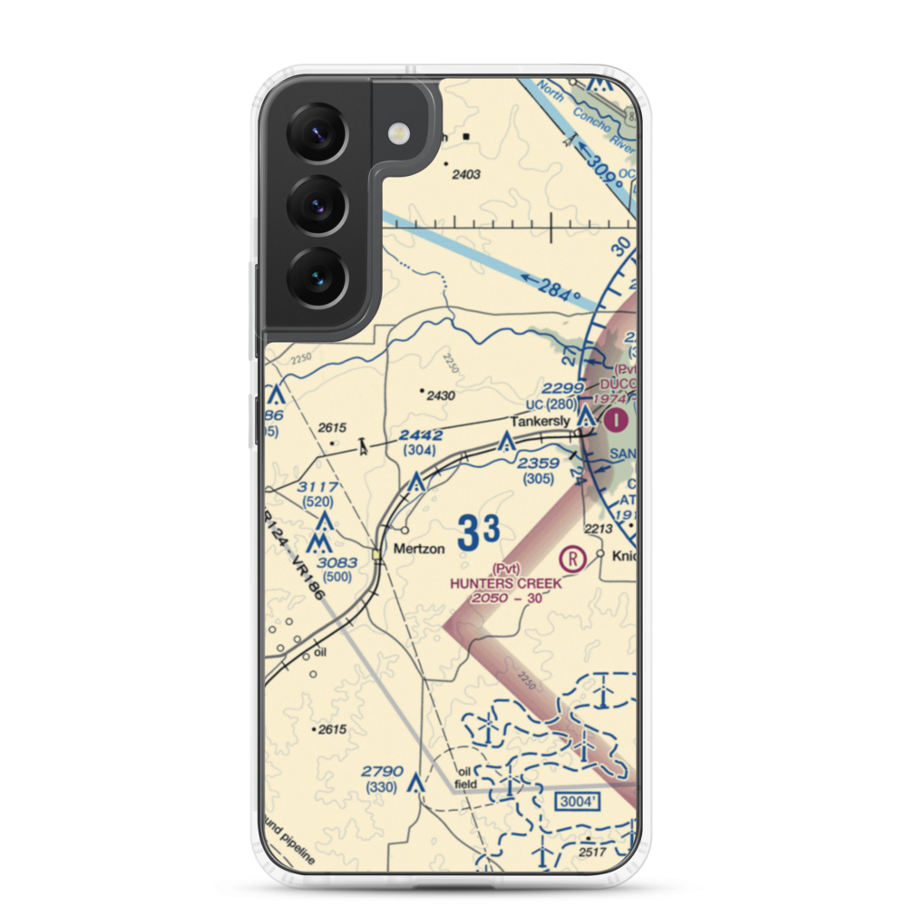 Creekside Airport (03XS) VFR Sectional Samsung Case Samsung Galaxy S22 Plus model shown
