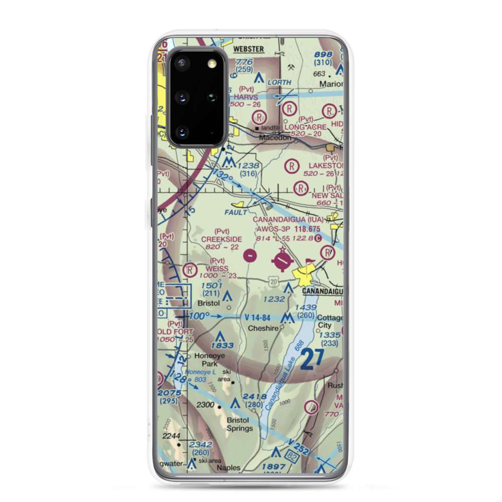 Creekside Airport (D67) VFR Sectional Samsung Case Samsung Galaxy S20 Plus model shown