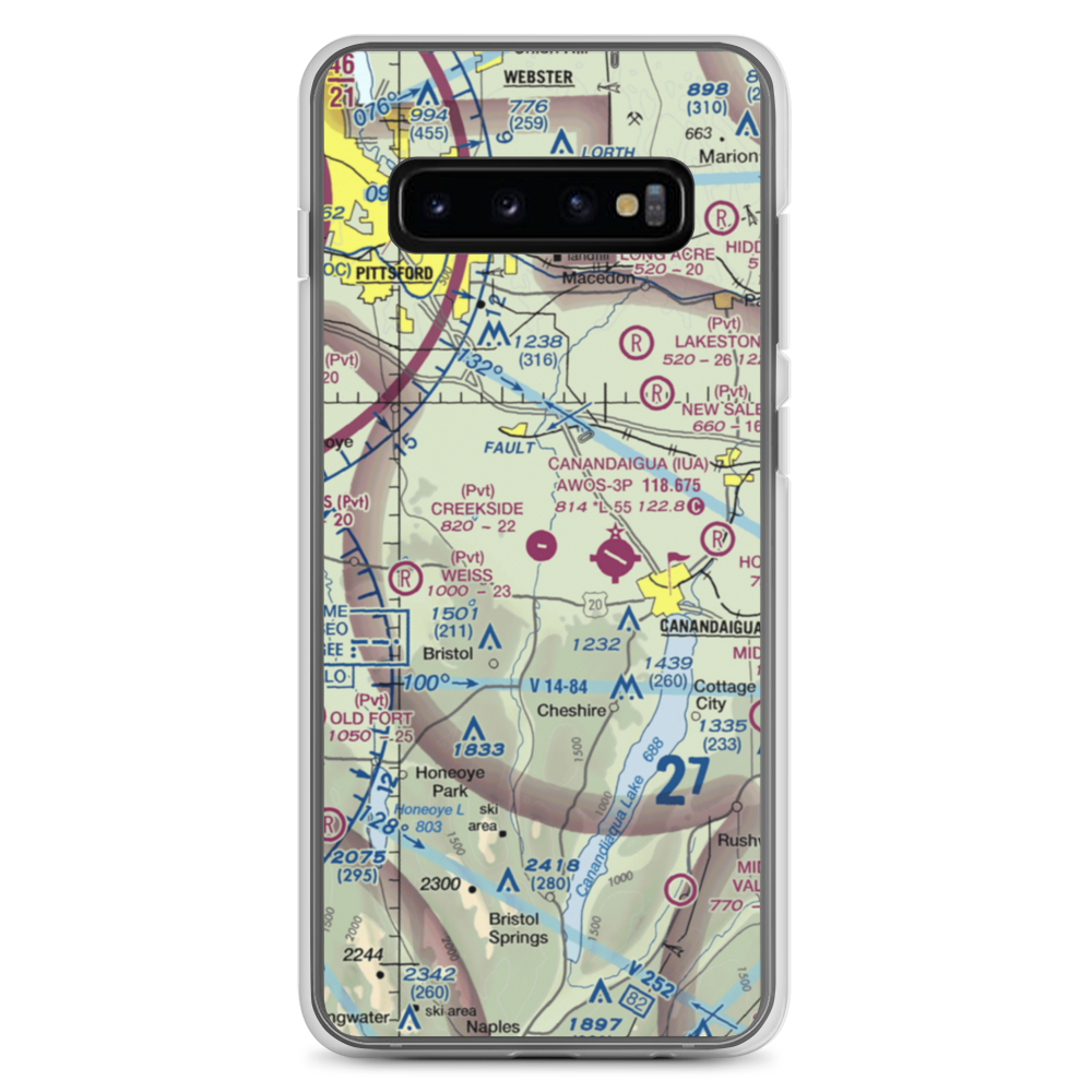 Creekside Airport (D67) VFR Sectional Samsung Case Samsung Galaxy S10+ model shown