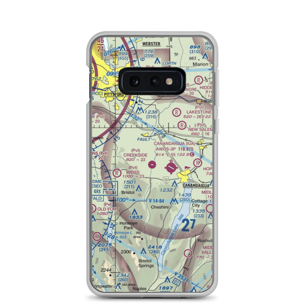 Creekside Airport (D67) VFR Sectional Samsung Case Samsung Galaxy S10e model shown