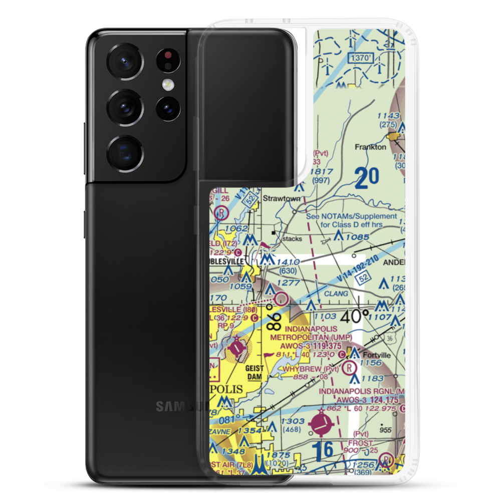 Creekside Farm Airport (II42) VFR Sectional Samsung Case Samsung Galaxy S21 Ultra model shown