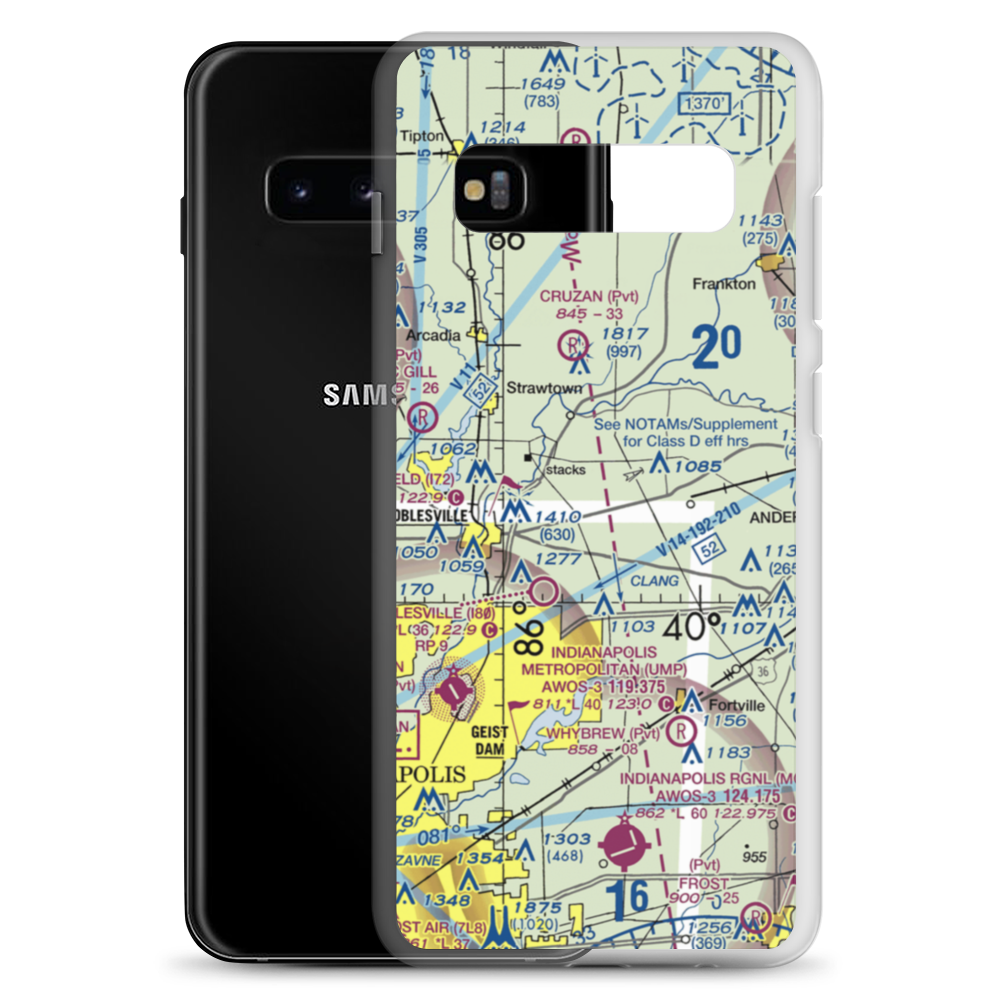 Creekside Farm Airport (II42) VFR Sectional Samsung Case Samsung Galaxy S10+ model shown