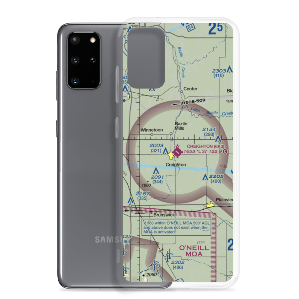 Creighton Municipal Airport (6K3) VFR Sectional Samsung Case Samsung Galaxy S20 Plus model shown