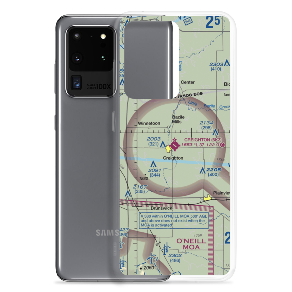 Creighton Municipal Airport (6K3) VFR Sectional Samsung Case Samsung Galaxy S20 Ultra model shown