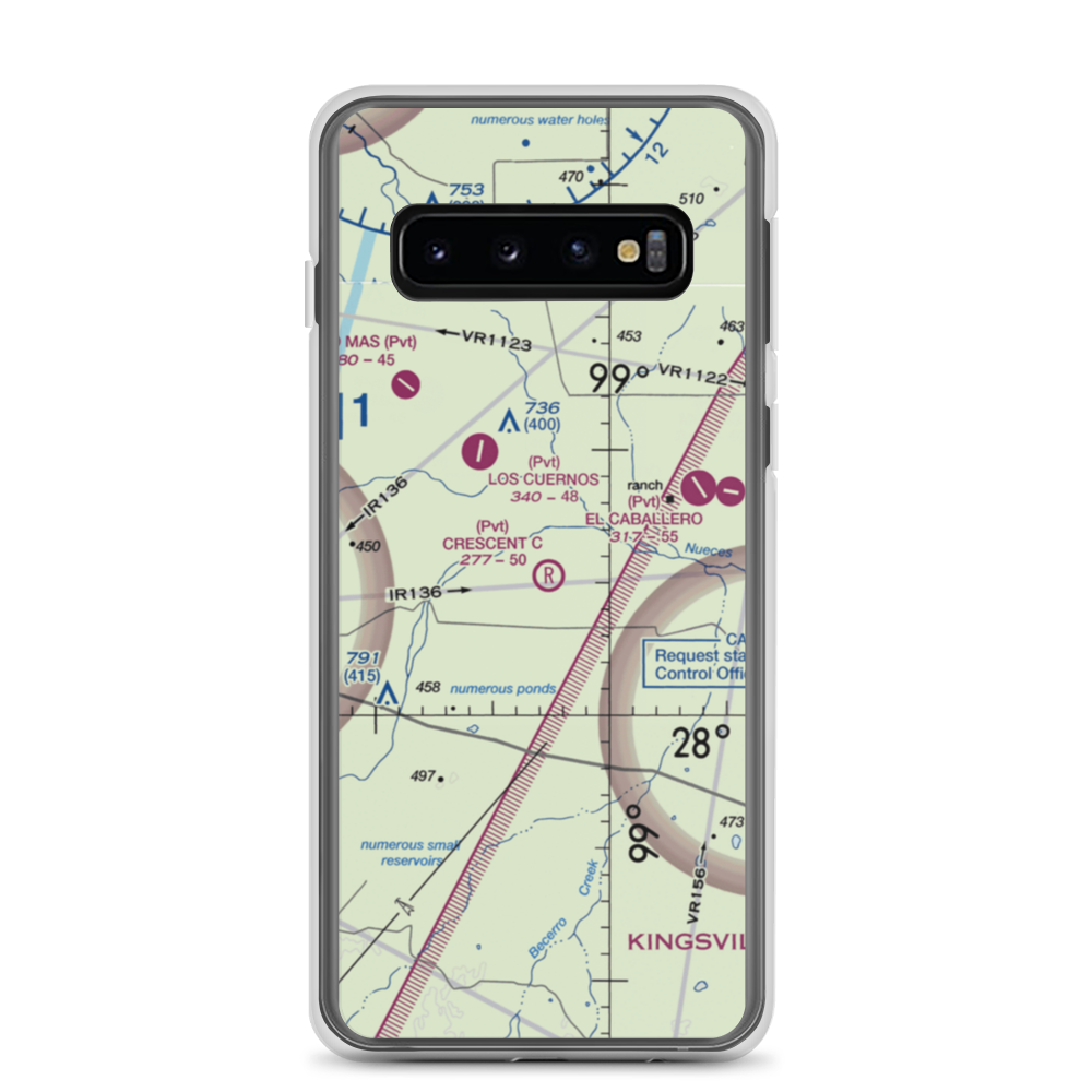 Crescent C Ranch Airport (TX79) VFR Sectional Samsung Case Samsung Galaxy S10 model shown