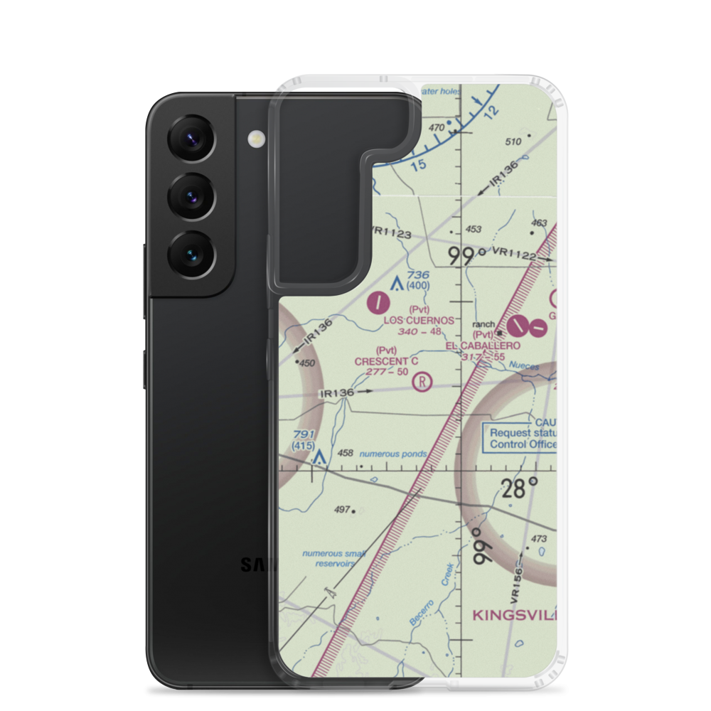 Crescent C Ranch Airport (TX79) VFR Sectional Samsung Case Samsung Galaxy S22 model shown