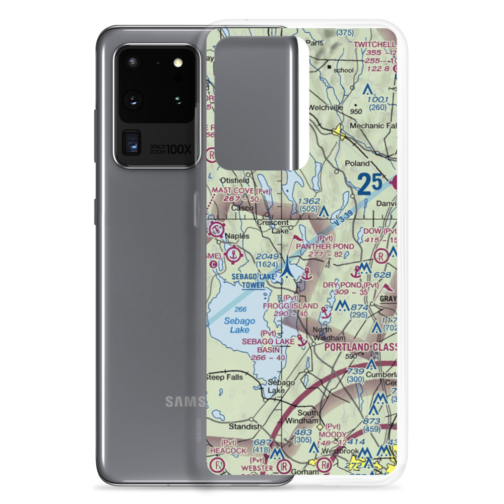 Crescent Lake Seaplane Base (ME01) VFR Sectional Samsung Case Samsung Galaxy S20 Ultra model shown