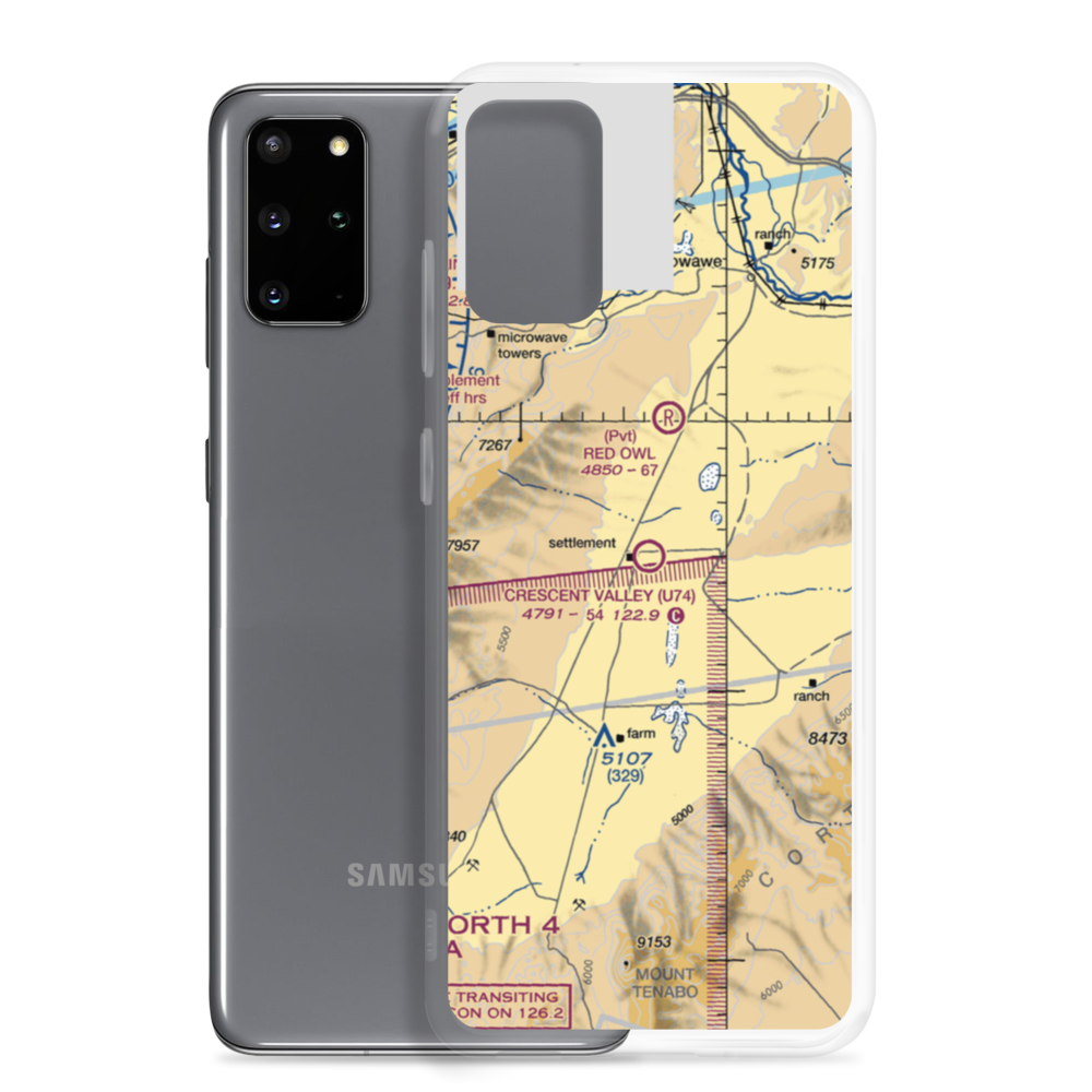 Crescent Valley Airport (U74) VFR Sectional Samsung Case Samsung Galaxy S20 Plus model shown