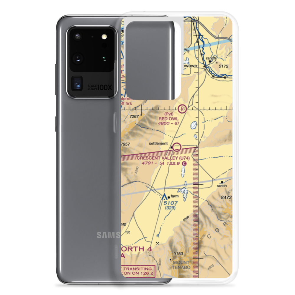 Crescent Valley Airport (U74) VFR Sectional Samsung Case Samsung Galaxy S20 Ultra model shown