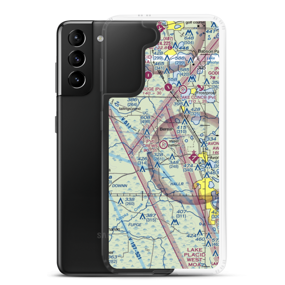 Crews Homestead Ranch Airport (FL01) VFR Sectional Samsung Case Samsung Galaxy S21 Plus model shown