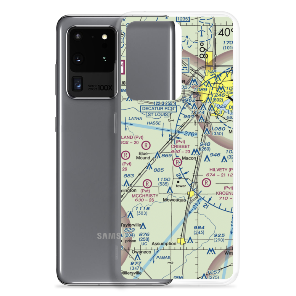 Cribbet Airport (1IS3) VFR Sectional Samsung Case Samsung Galaxy S20 Ultra model shown