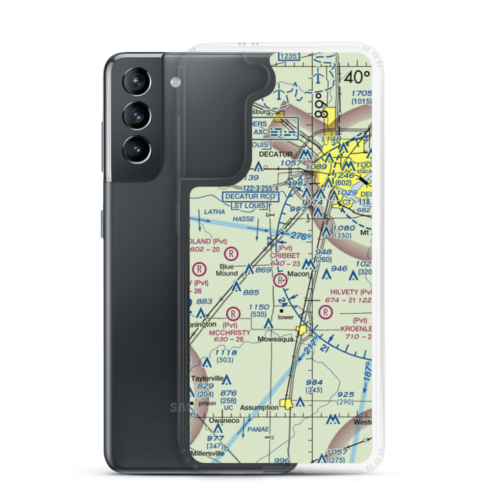 Cribbet Airport (1IS3) VFR Sectional Samsung Case Samsung Galaxy S21 model shown