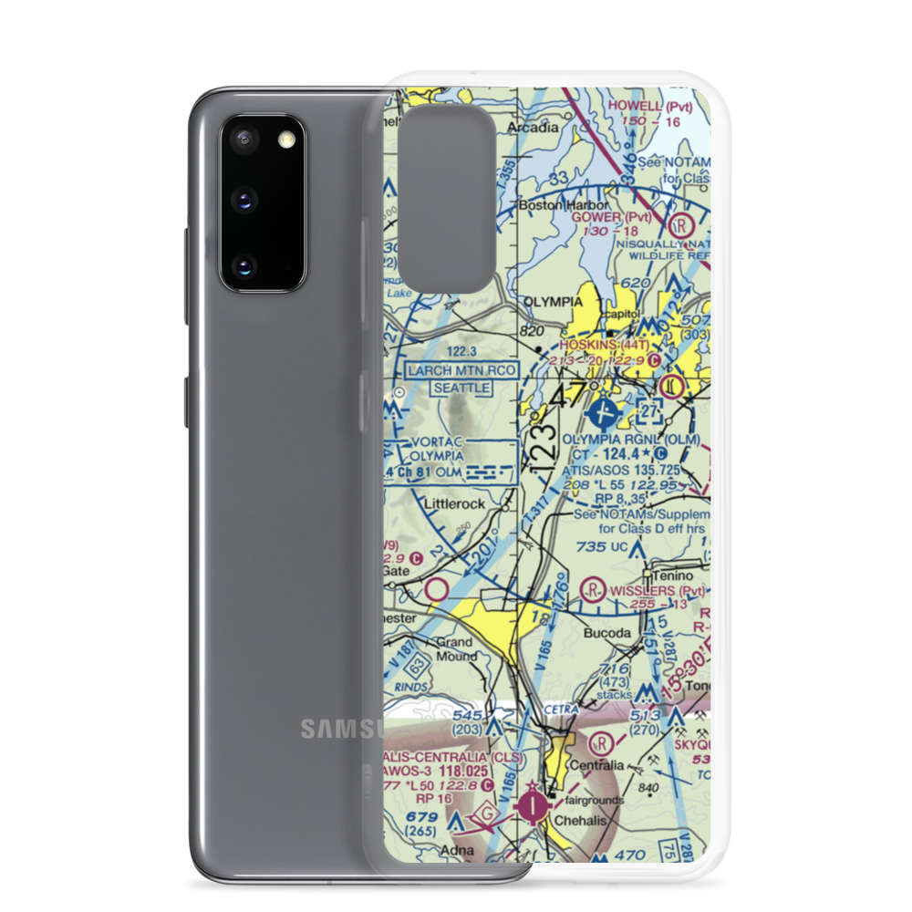 Cricket Field (4WA2) VFR Sectional Samsung Case Samsung Galaxy S20 model shown