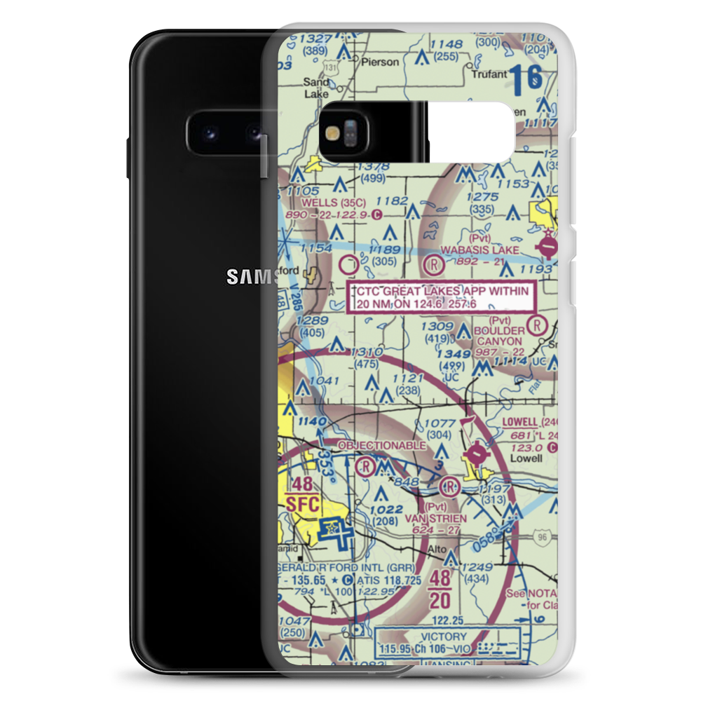 Cridler Airport (5MI3) VFR Sectional Samsung Case Samsung Galaxy S10+ model shown
