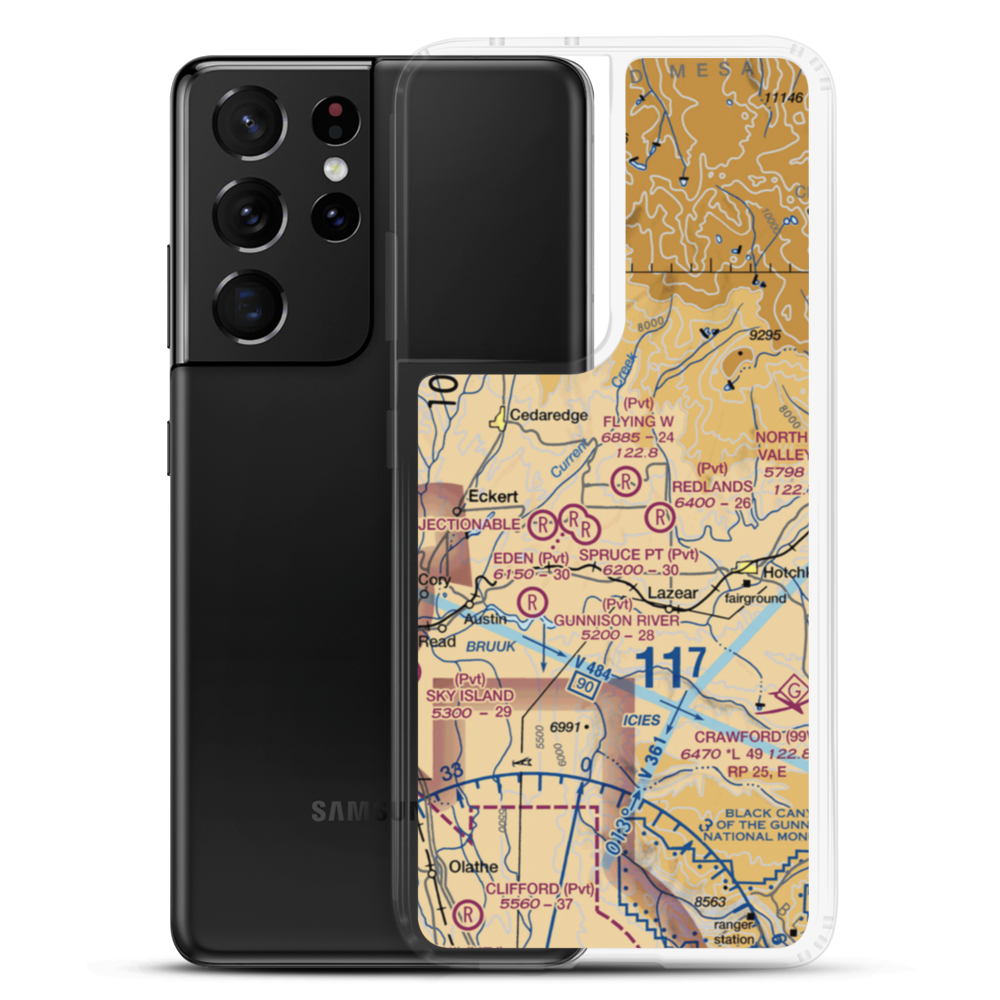 Cridler Field (3CO1) VFR Sectional Samsung Case Samsung Galaxy S21 Ultra model shown