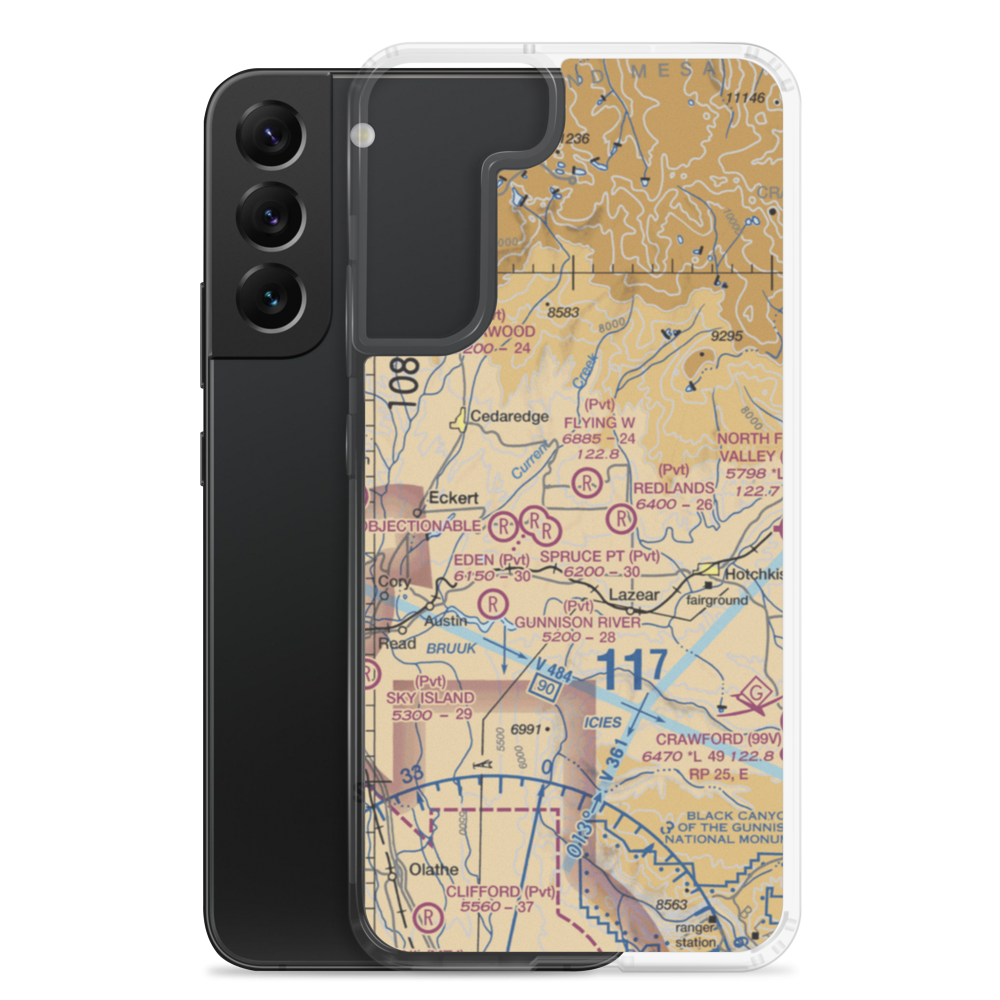 Cridler Field (3CO1) VFR Sectional Samsung Case Samsung Galaxy S22 Plus model shown
