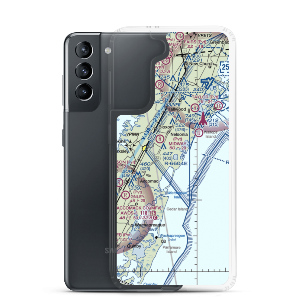 Crippen Creek Farm Airport (9VA3) VFR Sectional Samsung Case Samsung Galaxy S21 model shown