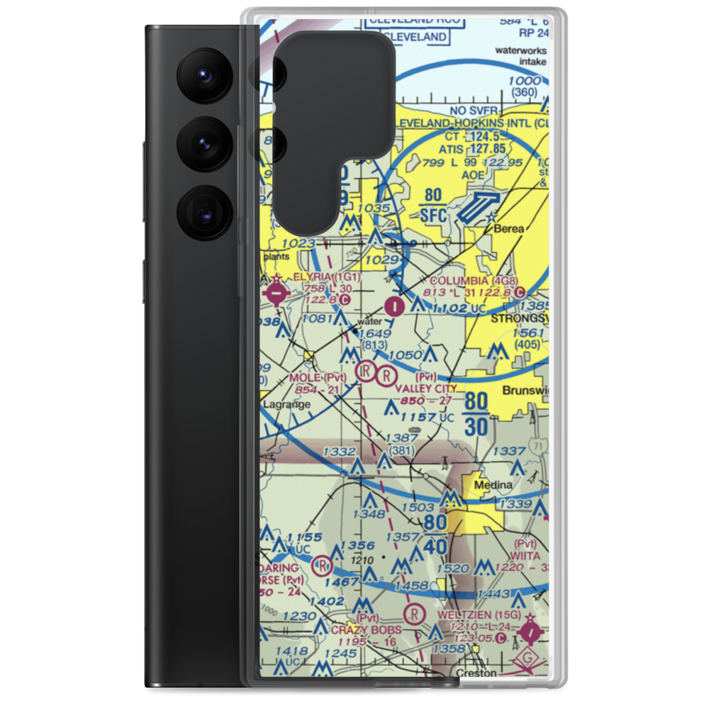 Crocker Airport (9OA8) VFR Sectional Samsung Case Samsung Galaxy S22 Ultra model shown