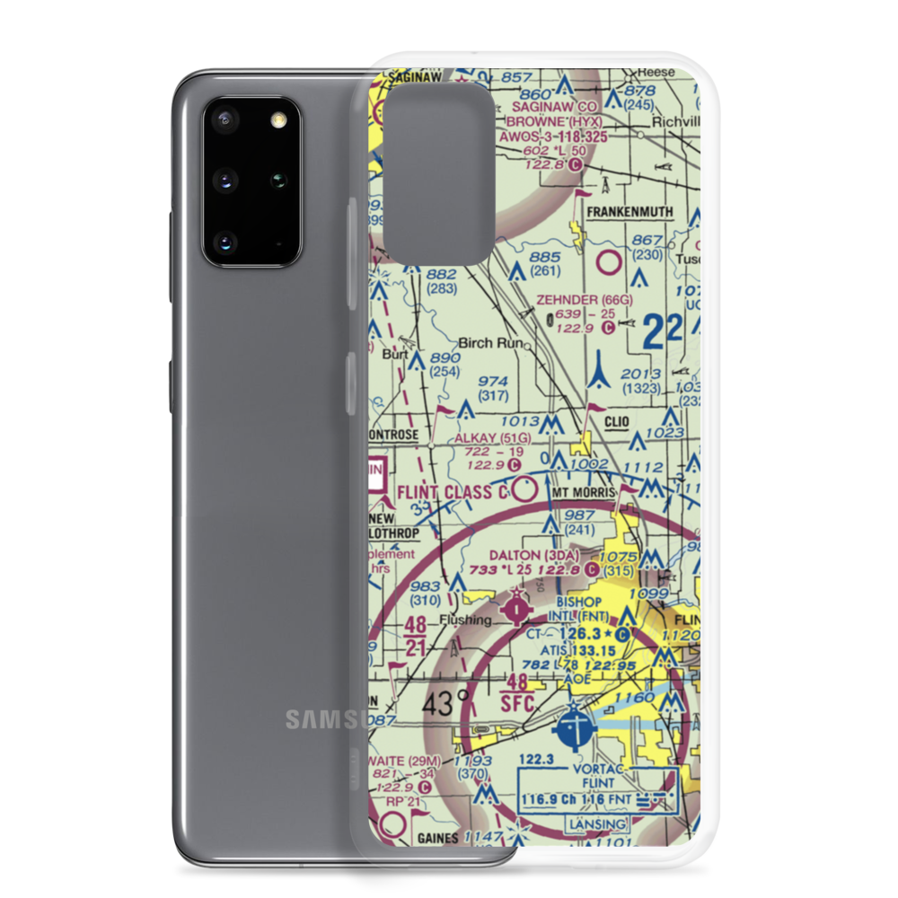 Crompton's Private Strip (MI05) VFR Sectional Samsung Case Samsung Galaxy S20 Plus model shown