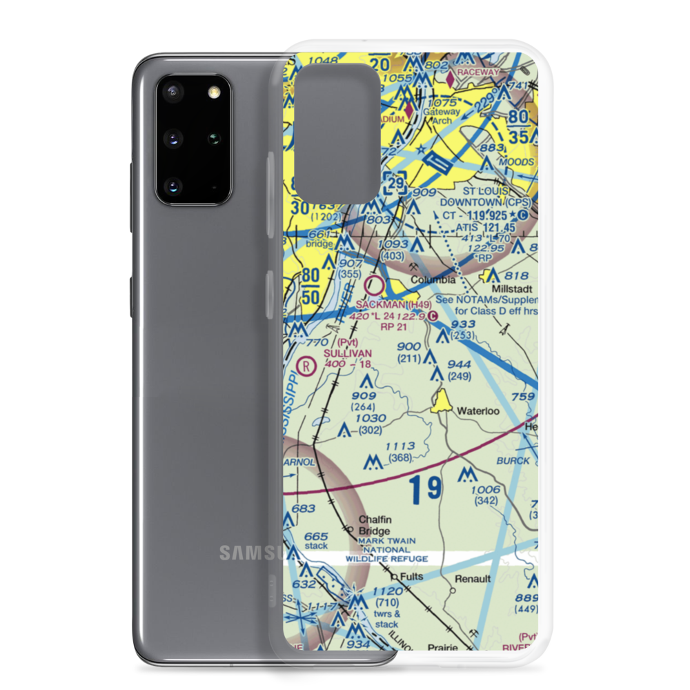 Crook Restricted Landing Area (IL18) VFR Sectional Samsung Case Samsung Galaxy S20 Plus model shown