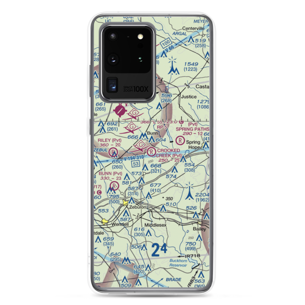 Crooked Creek Airport (7NC5) VFR Sectional Samsung Case Samsung Galaxy S20 Ultra model shown